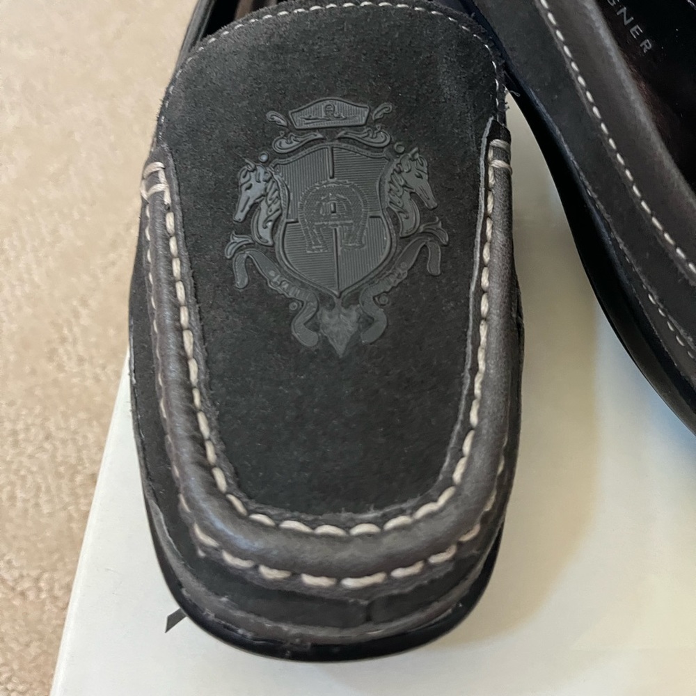 Grey loafers